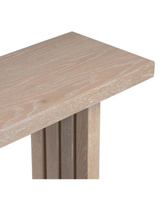 Streamdale Unique Oak Veneer Console Table with Distinctive Shapes