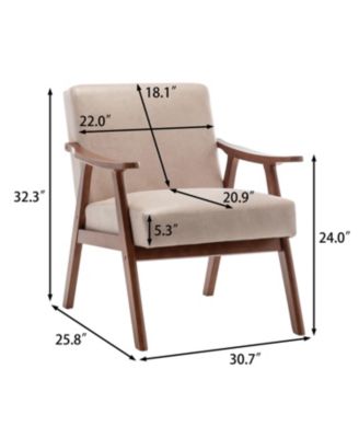 Mid-Century Modern Velvet Accent Chair