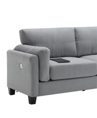 79" Modern Sofa with Built-in USB & Type-C Ports