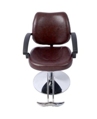Heavy-Duty Salon Chair with Hydraulic Pump and Barber Cape