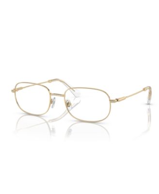 The sleek metal design offers an easy-to-wear rectangular shape with subtle pav&eacute; crystals on the bridge and start of the temples just before the logo.