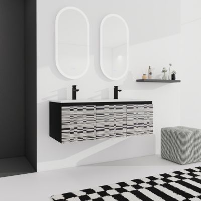 48'' Wall-Mounted Bathroom Vanity with Soft-Close Doors
