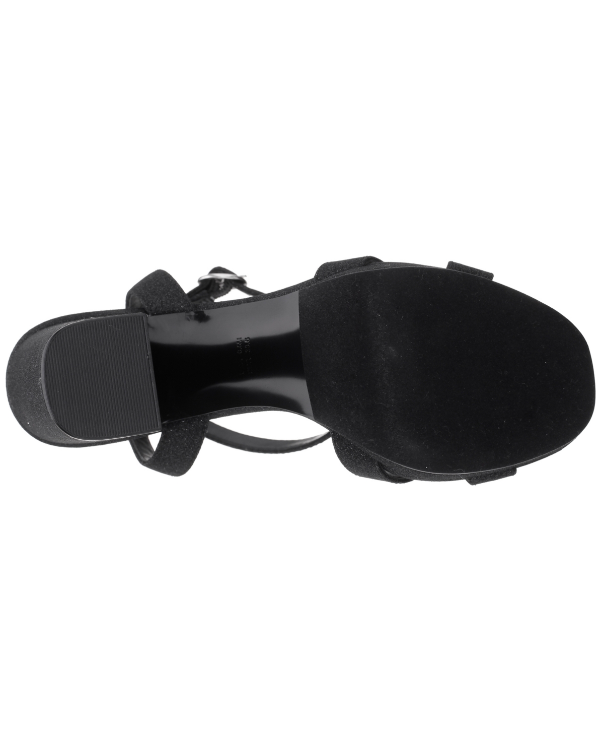Nina Shelia Womens Comfort Insole Synthetic Ankle Strap In Black