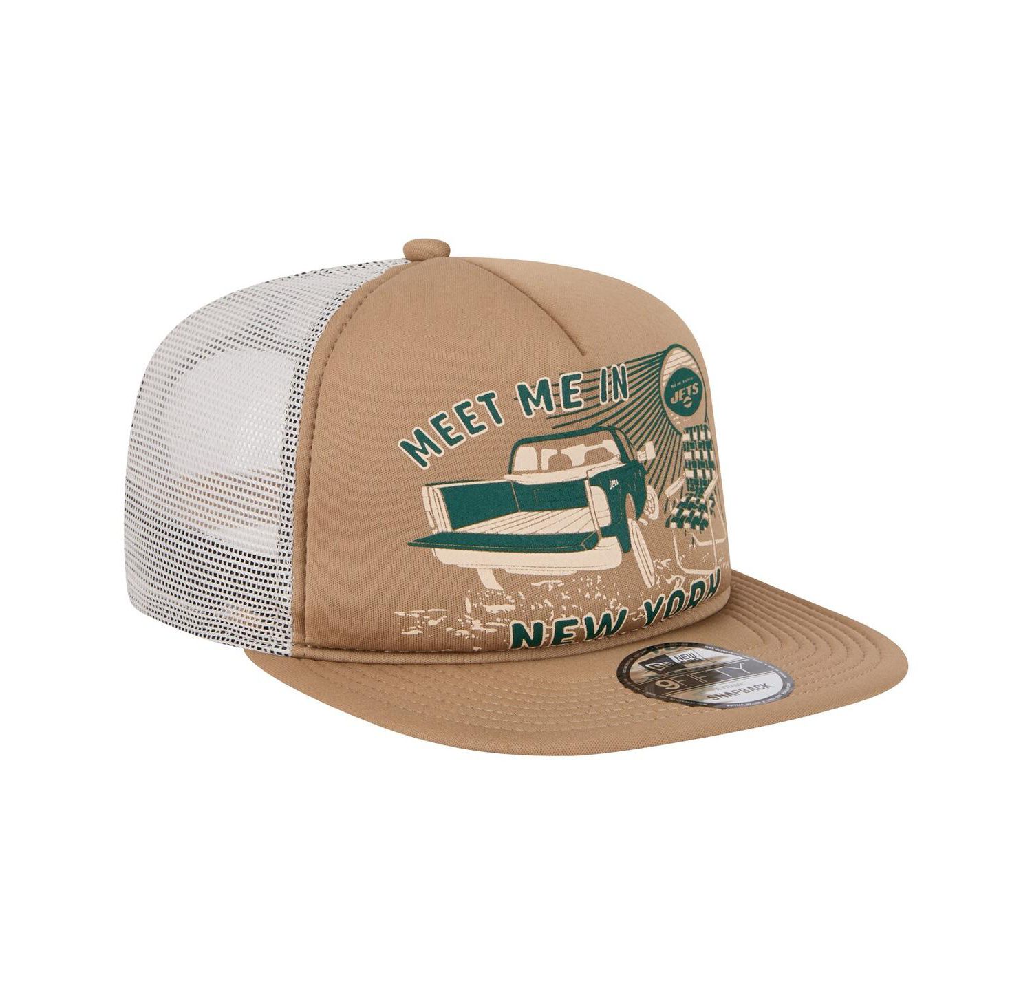 Men's Tan New York Jets Meet Me 9FIFTY Snapback Hat