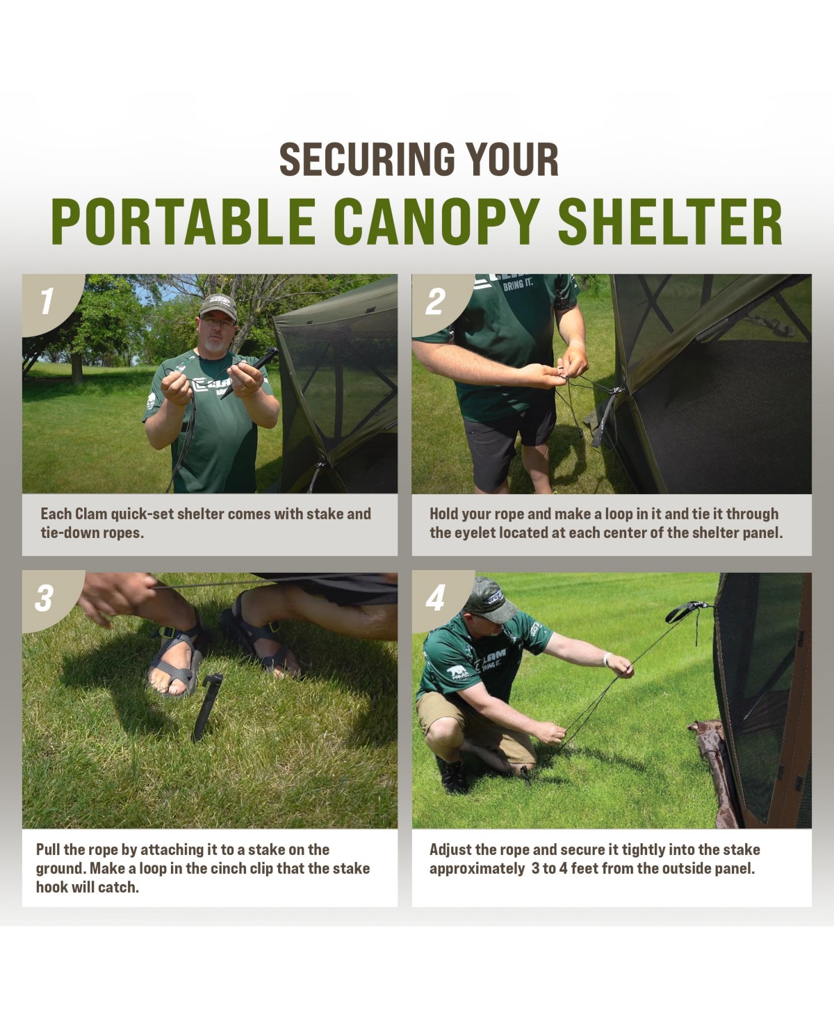 Clam Quick-Set Pavilion 12.5 x 12.5 Foot Portable Outdoor Canopy Shelter,- Tan