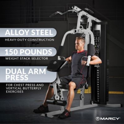 Dual-Functioning Upper Lower Body Fitness Workout 150-Pound Stack Home Gym