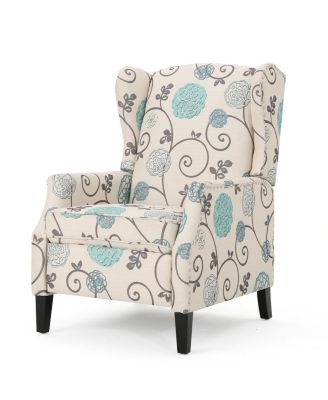  Traditional Wingback Recliner With Studded Border