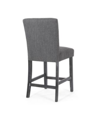 set of 2 counter stools 26 inch contemporary style button tufted upholstered design