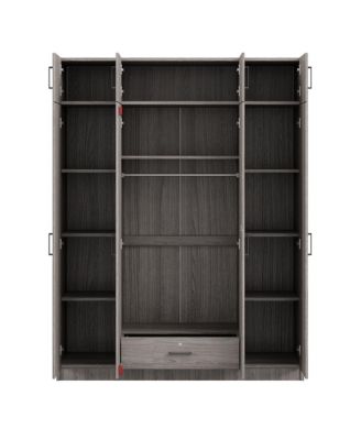 Streamdale  4-Door  Wardrobe  Drawer & Cabinet Storage Freestanding Bedroom Closet