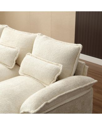  Spacious U-Shape Sectional Sofa with Durable Chenille Fabric