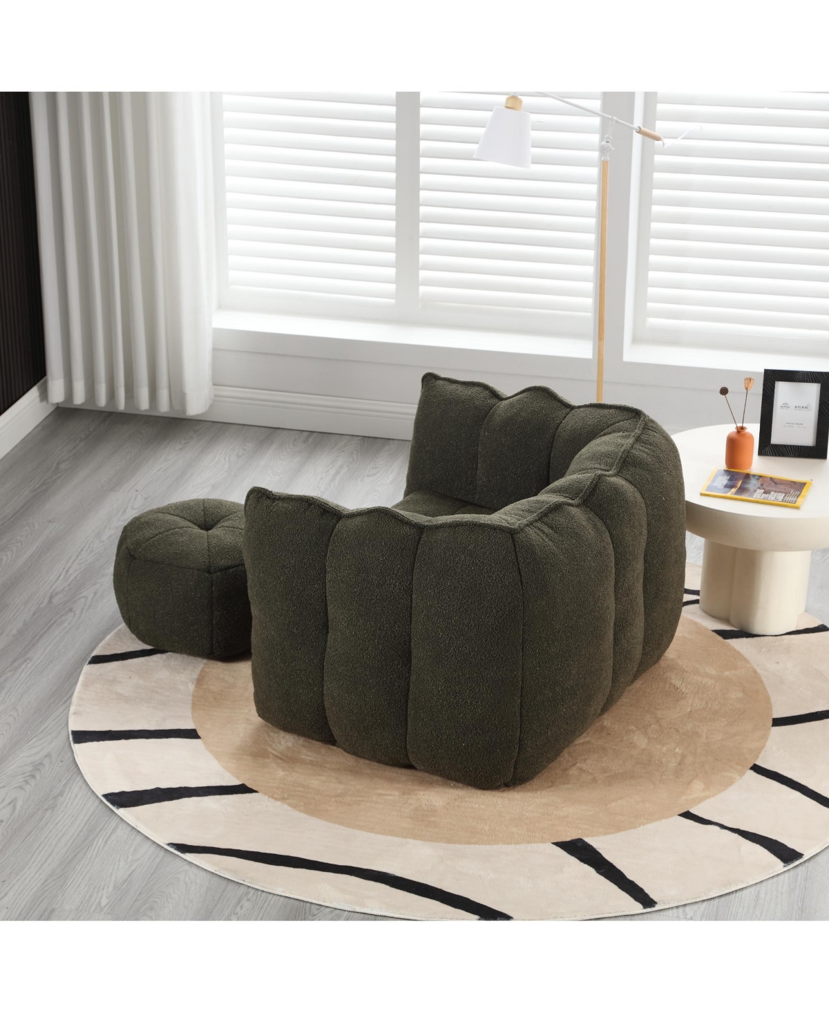 Simplie Fun Cozy Bean Bag Chair with Foam Filling for Comfort and Relaxation