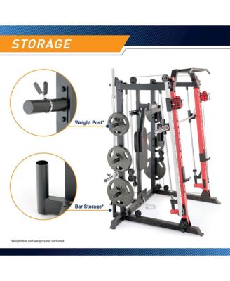 SM-7409 Smith Machine Cage Multi Purpose Home Gym Training System, White