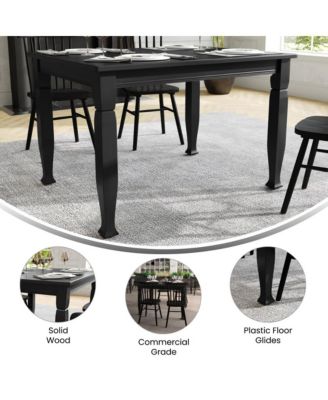 Finnley Wooden Dining Table With Sculpted Legs