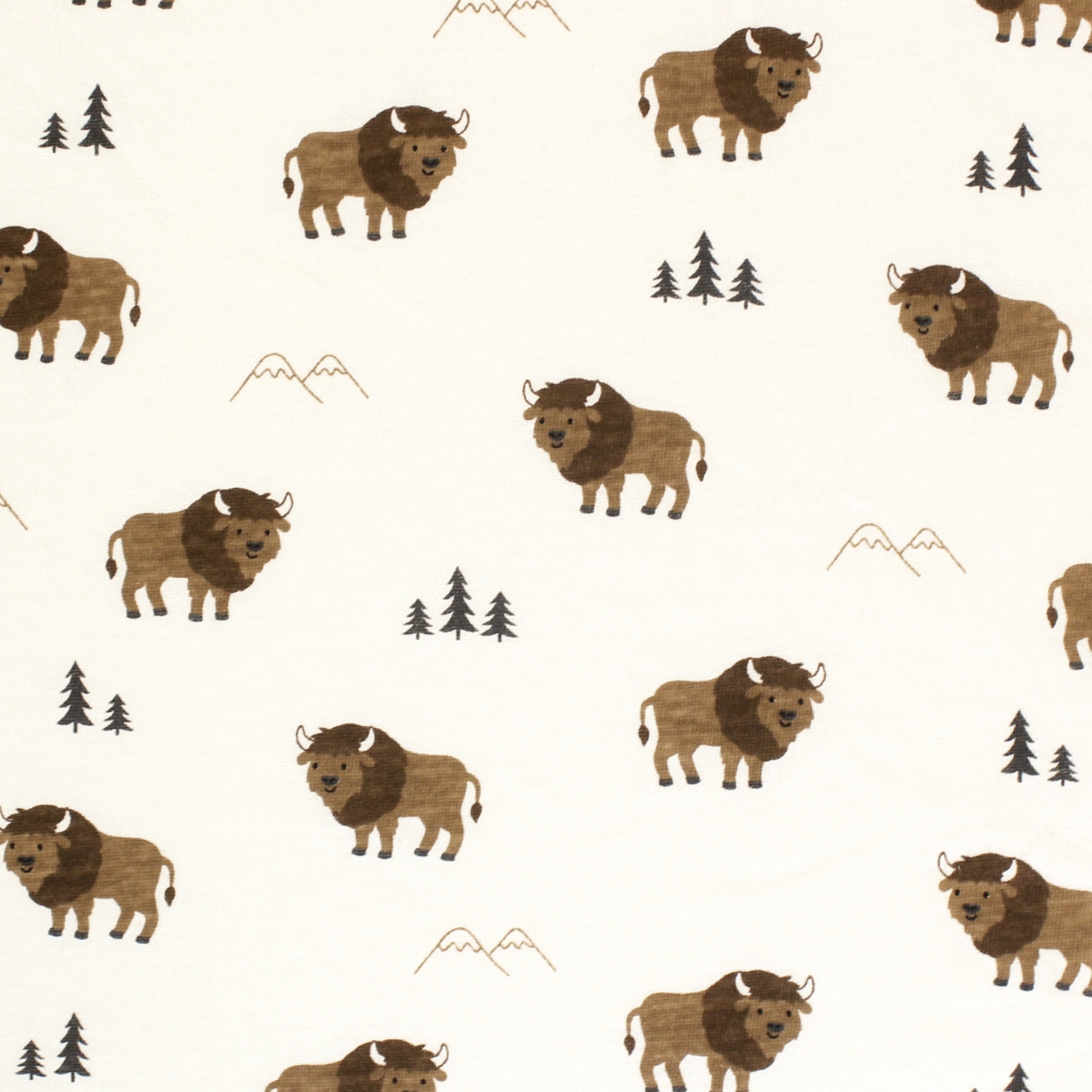 Hudson Baby Infant Boy Cotton Fitted Crib Sheet, Wild Buffalo, One Size