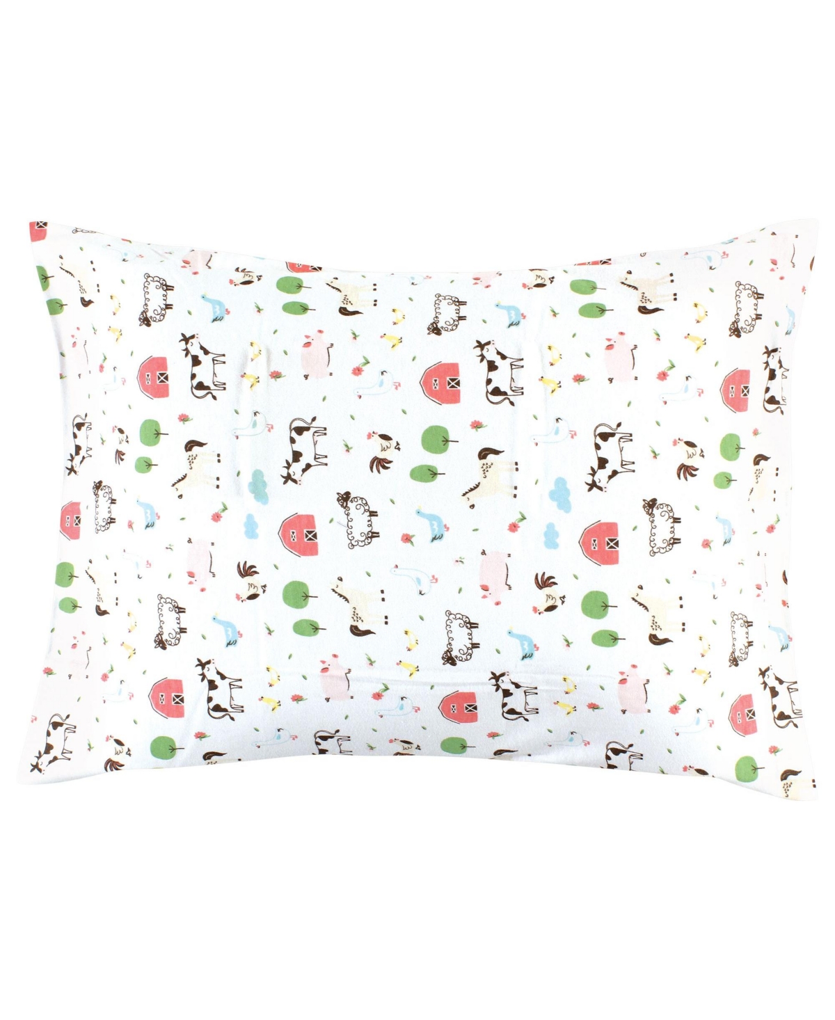 Hudson Baby Infant Girl and Toddler Cotton Toddler Pillow Case, Girl Farm Animals, One Size