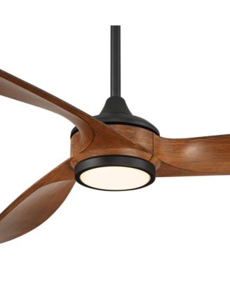 60" Modern 3 Blade Indoor Ceiling Fan with Dimmable LED Light Remote Control Matte Black Koa for Living Kitchen House Bedroom Family Dining