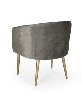 Modern Glam Velvet Dining Chair With Button Tufting