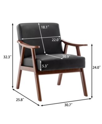 Streamdale  Single Unit  Upholstered Fabric  Wingback Design, Mid-Century Modern Style Accent Chair