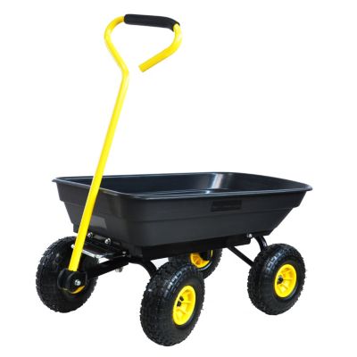 Streamdale Folding Poly Garden Dump Truck, 10" Pneumatic Tires, 300 lb Capacity