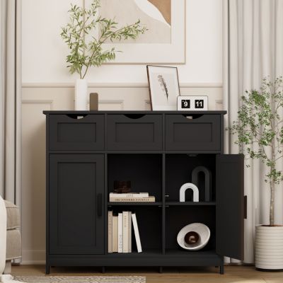 Streamdale 3-Drawer Sideboard with Ample Storage and Adjustable Shelves