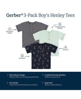 Toddler Boys Short Sleeve T-Shirts, 3 Pack