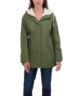 Juniors' Juniors' Flight Satin 3/4 Cozy Lined Hooded Jacket