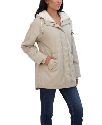 Juniors' Juniors' Flight Satin 3/4 Cozy Lined Hooded Jacket