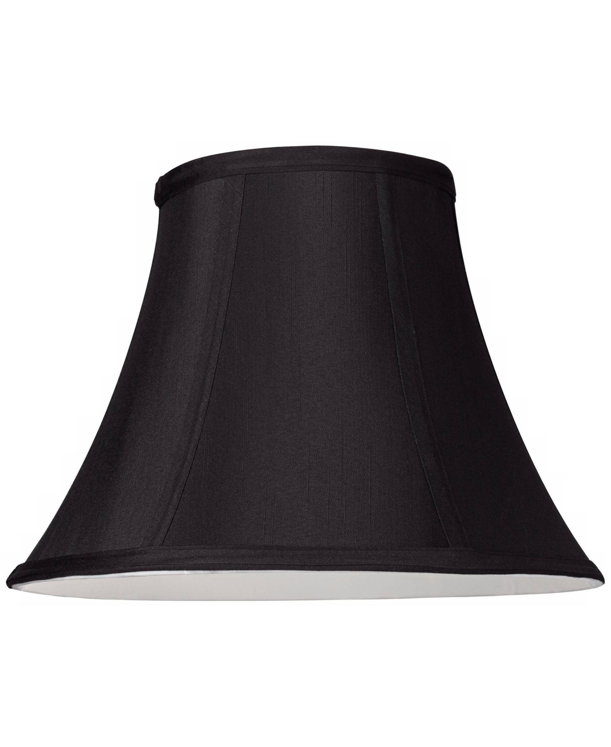 SpringcrestStretch Small Bell Lamp Shade Top x Bottom x 9 Slant x High (Spider) Replacement with Harp and Finial - Black