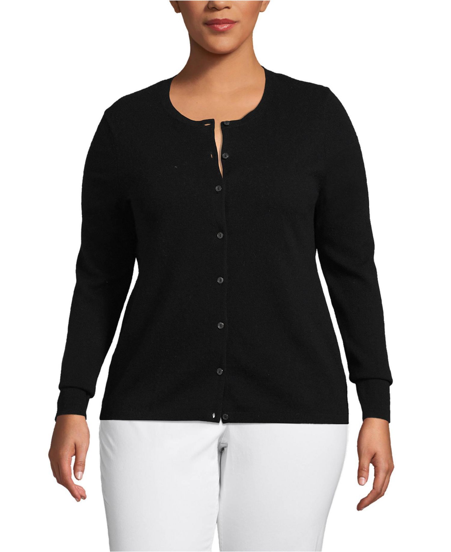 Plus Size Cashmere Cardigan Sweater