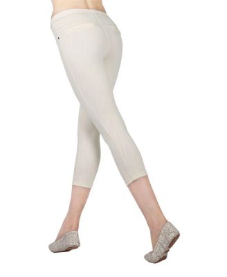 Women's Chino Capri-Length Cotton Blend Leggings