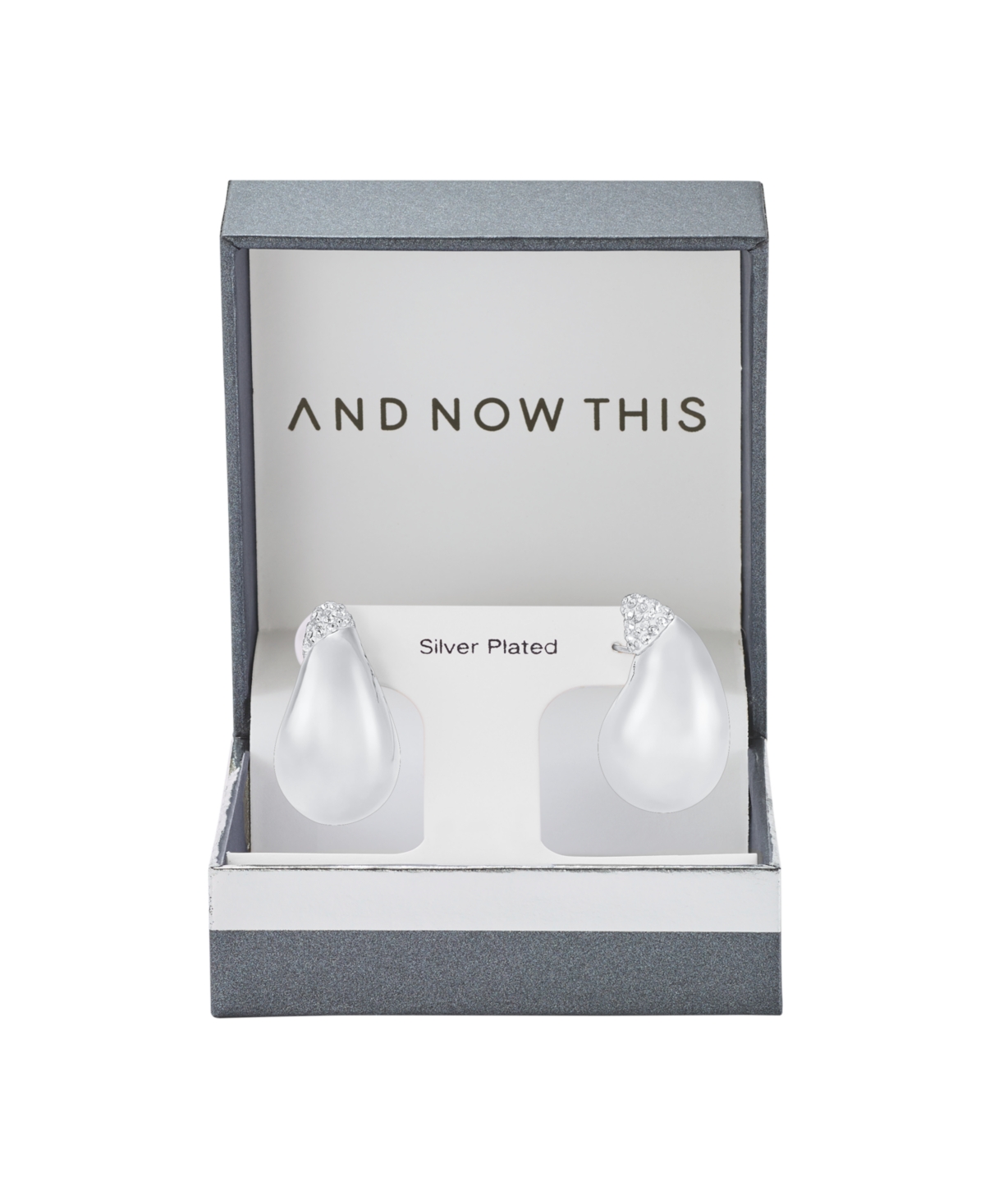 And Now This Clear Crystal Chili Pepper Earring In Gold