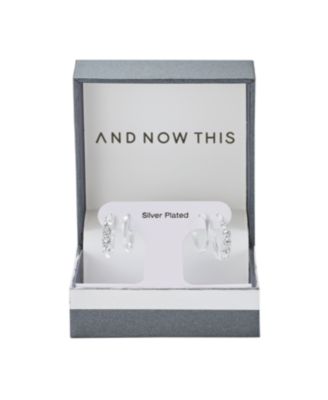 Clear Crystal Duo Hoop Earring Set