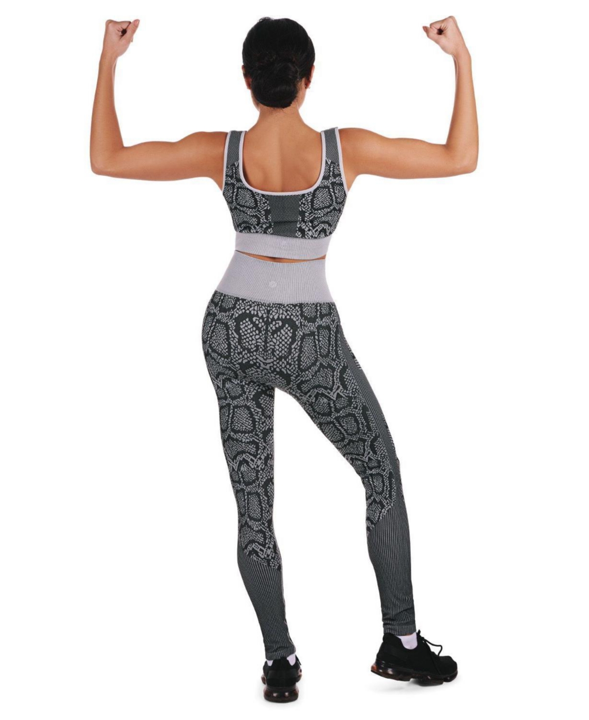 MeMoi Women's Seamless Jacquard 4-Way Stretch Legging