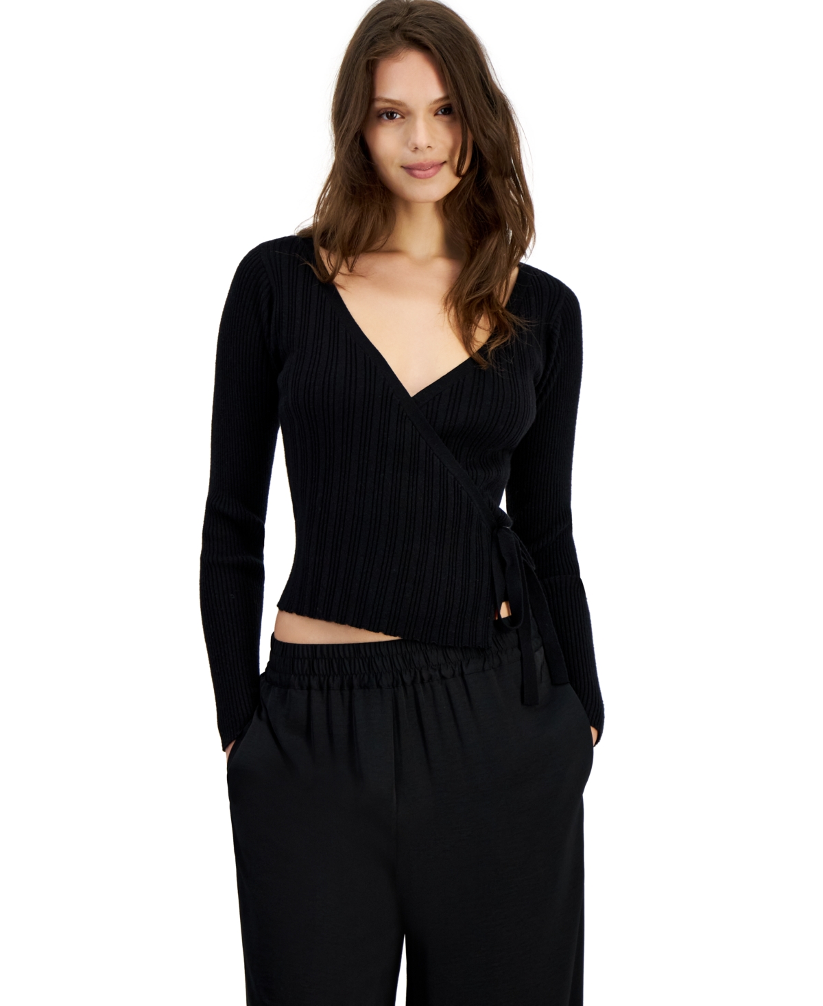 Lucy Paris Women's Tierra Ribbed Knit Wrap Sweater