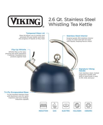 2.6-Qt. Stainless Steel Whistling Tea Kettle