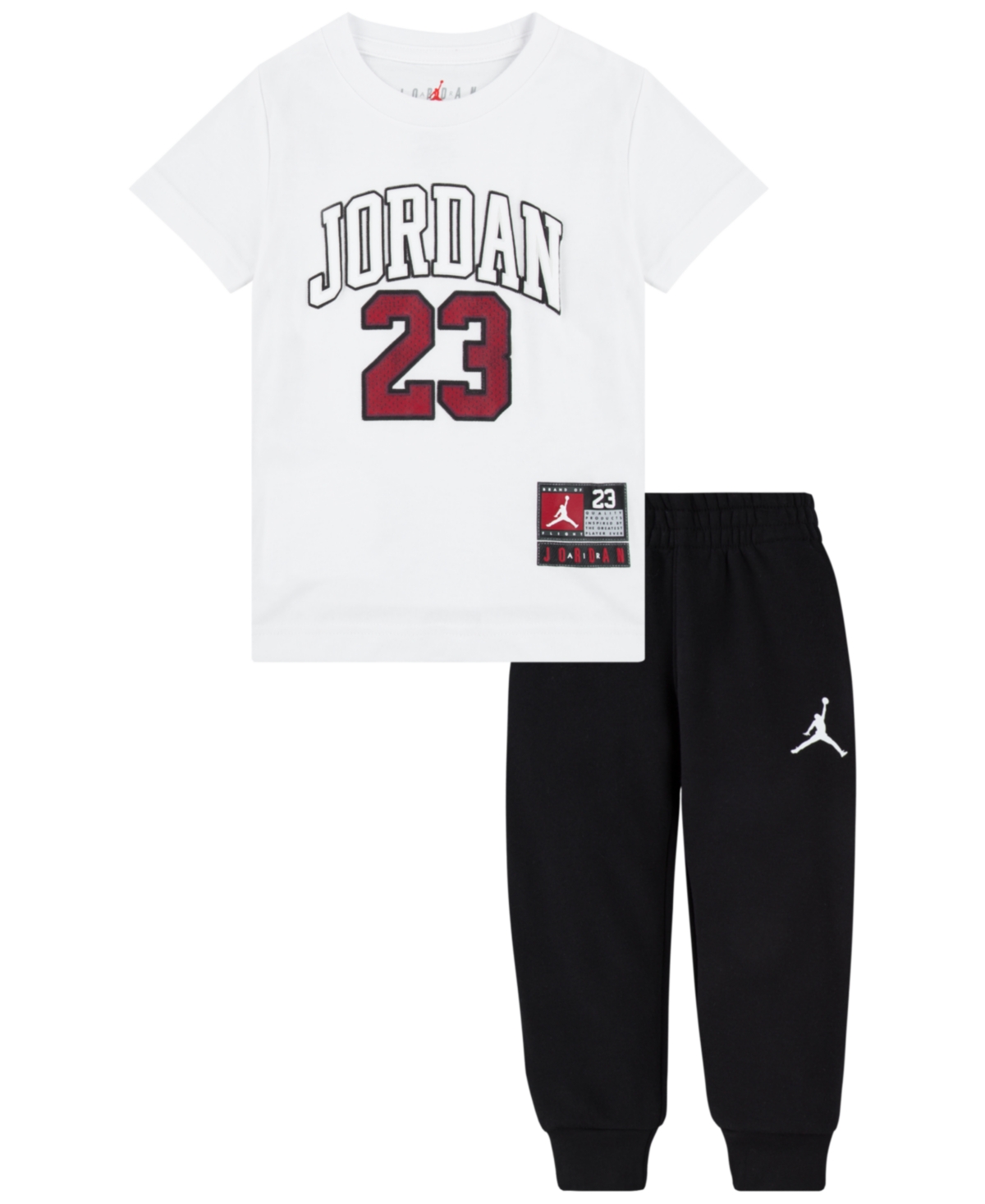 Jordan Baby Boys Jersey Pack 2-Piece Tee and Pants Set -White