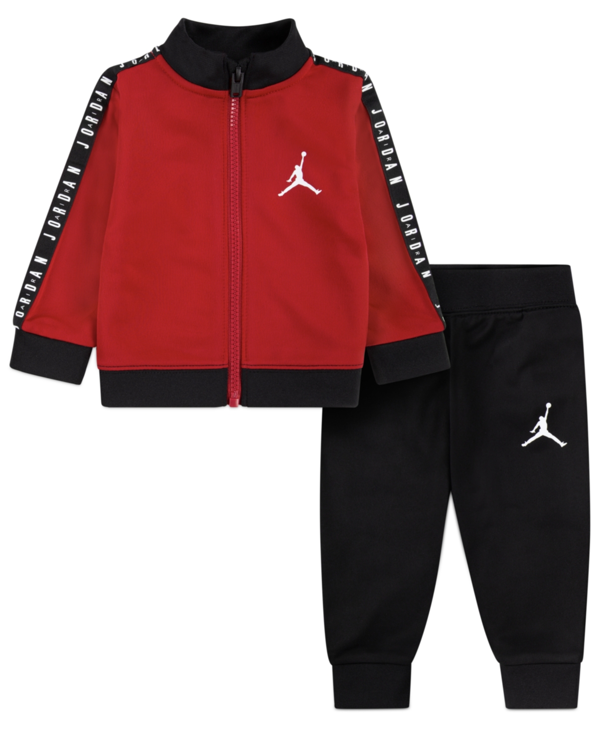 Jordan Baby Neutral 2-Piece Tricot Jacket and Pants Set -Gym Red