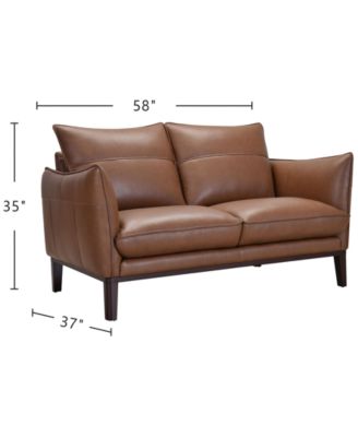 Kettner 58" Leather Loveseat, Created for Macy's