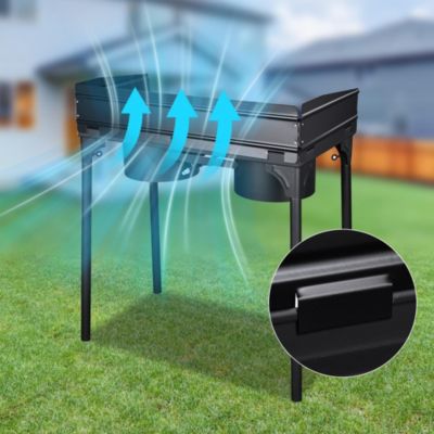 Propane Camping Stove Double Gas Wok Burner Turkey Fryer Detachable Legs