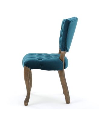 2 Pc Upholstered Fabric  Tufted  Dining Chairs