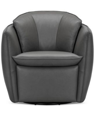 Kettner 32" Leather Swivel Chair, Created for Macy's
