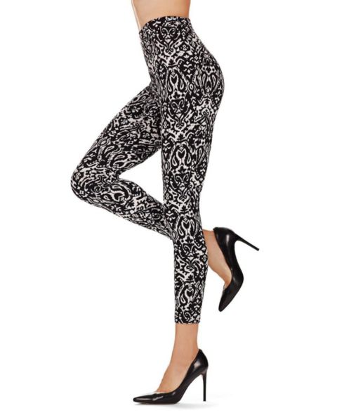 Женские леггинсы MeMoi Exhale Abstract Print, цвет: Чёрный