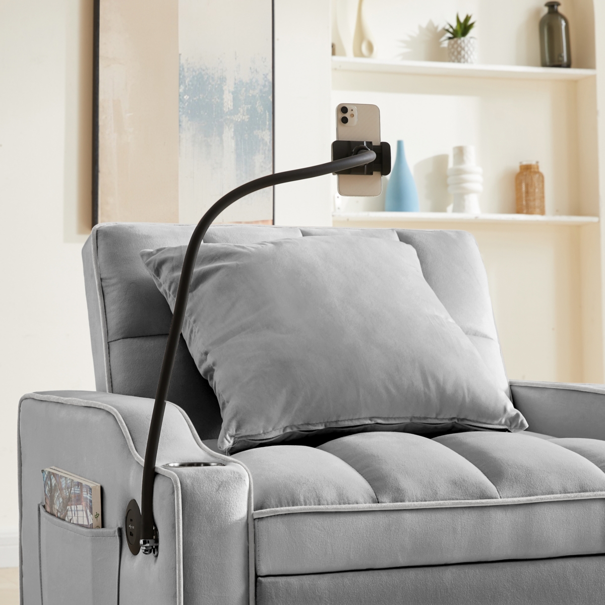 Streamdale 3-in-1 Convertible Sleeper Chair Bed with Usb Charging