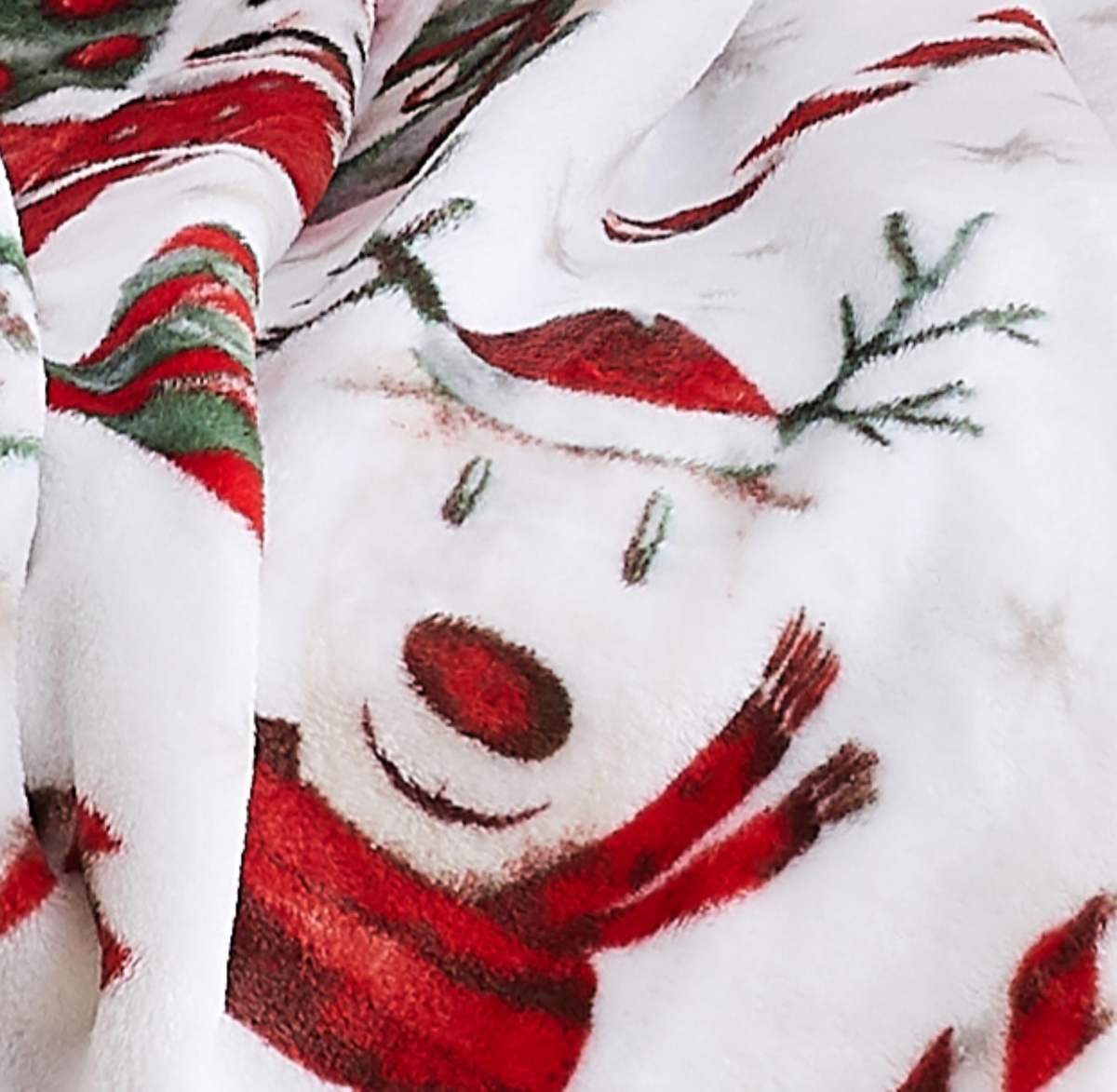 Kate Aurora Christmas Candy Canes & Nutcrackers Soft & Plush Throw Accent Blanket