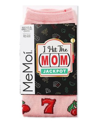 Lucky Mom Greeting Card Crew Socks