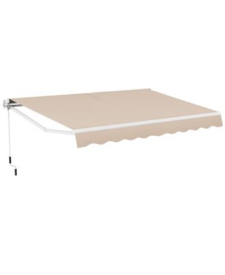 13 x 8 Feet Retractable Patio Awning Aluminum Deck Sunshade