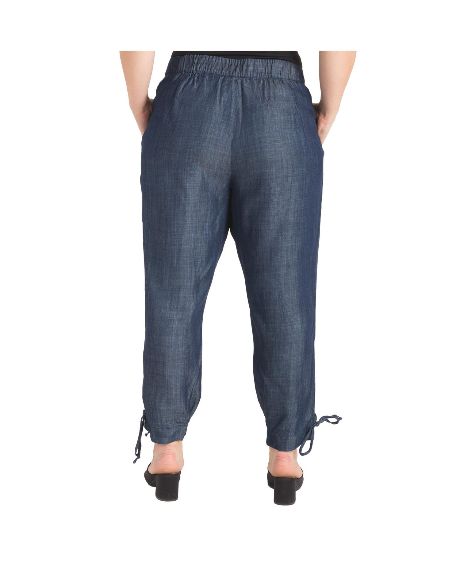 Plus Size High Waist Ankle Trousers