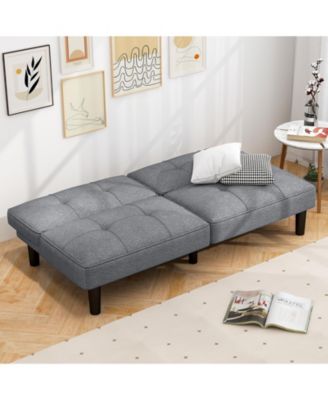 Convertible Folding Futon Sofa Bed with 6-Position Adjustable Backrest