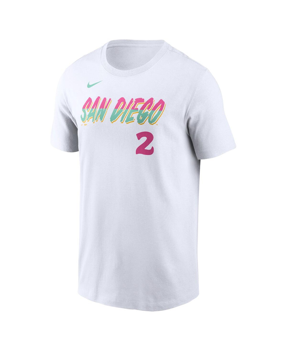 Nike Men's Xander Bogaerts White San Diego Padres City Connect Fuse Name Number T-shirt In White