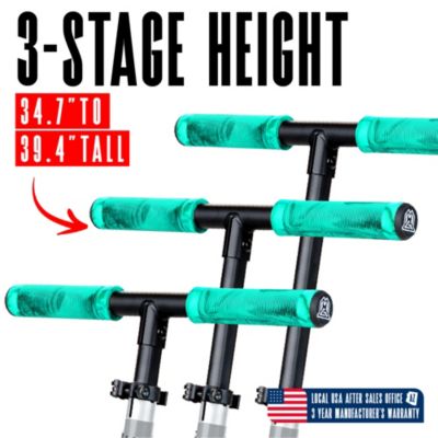 Folding Kick Scooter for Adults and Teens – Lightweight Durable Frame – Adjustable Handlebar – Big 200mm Wheels – 220lbs Capacity – Scoot 200 - Red